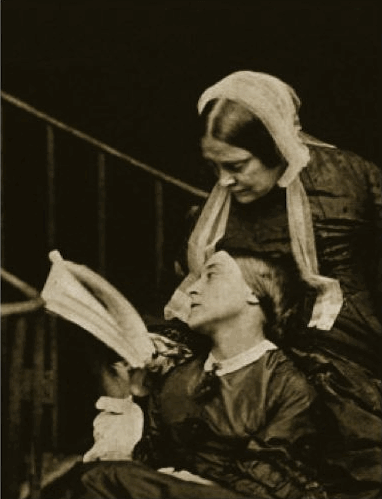 Christina Rossetti with her mother